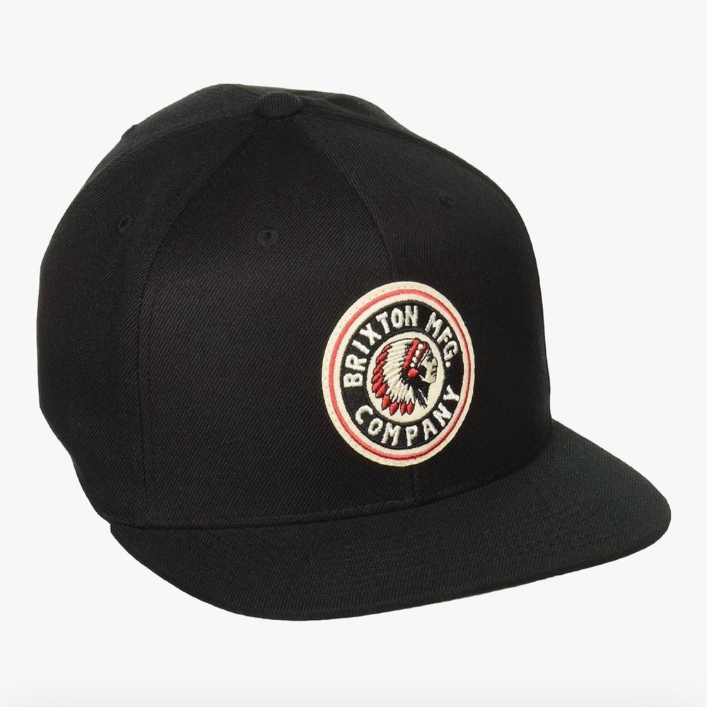 Brixton vintage Black SnapBack Hat with Embroidery . Limited edition! New! 1/599